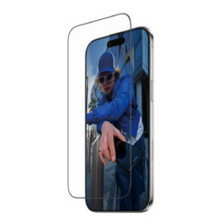 Kiirpaigaldusega kaitseklaas Apple iPhone Air, musta äärega, Ultra-Wide Fit, PanzerGlass
