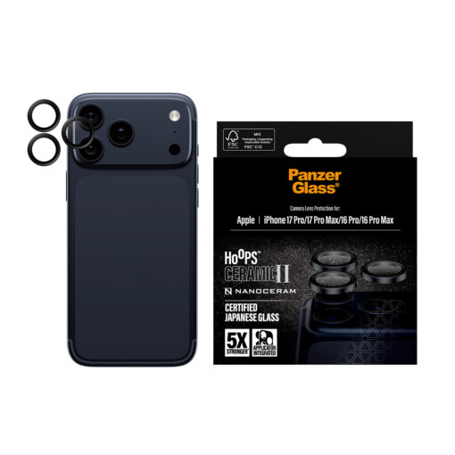 Tagakaamerate kaitseklaasid Hoops Ceramic II, Apple iPhone 17 Pro / 17 Pro Max / iPhone 16 Pro / 16 Pro Max, PanzerGlass - Image 2