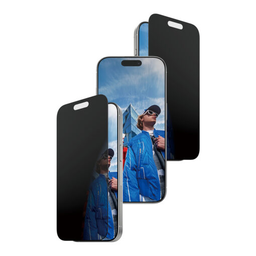 Kiirpaigaldusega kaitseklaas privaatsusfiltriga Apple iPhone 17 / iPhone 16 Pro, Ultra-Wide Fit, PanzerGlass