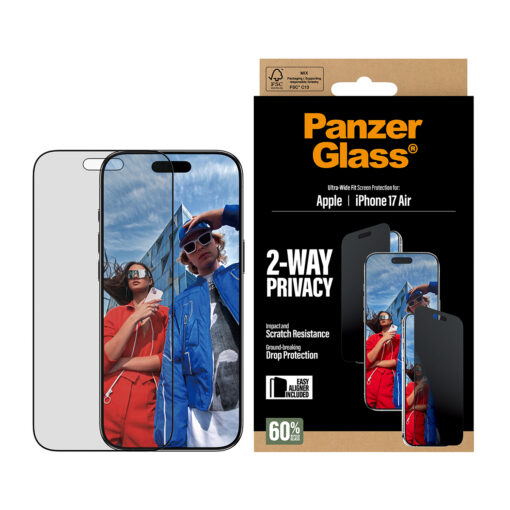 Kaitseklaas privaatsusfiltriga Apple iPhone Air, Ultra-Wide Fit, PanzerGlass - Image 2