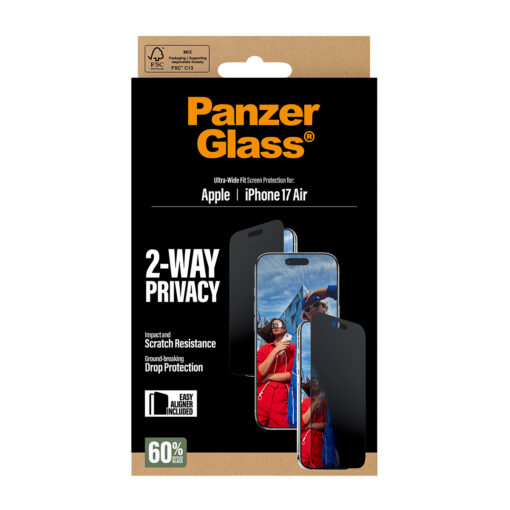 Kaitseklaas privaatsusfiltriga Apple iPhone Air, Ultra-Wide Fit, PanzerGlass - Image 3