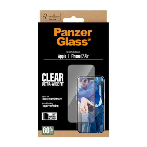 Kaitseklaas Apple iPhone Air, musta äärega, Ultra-Wide Fit, PanzerGlass - Image 3