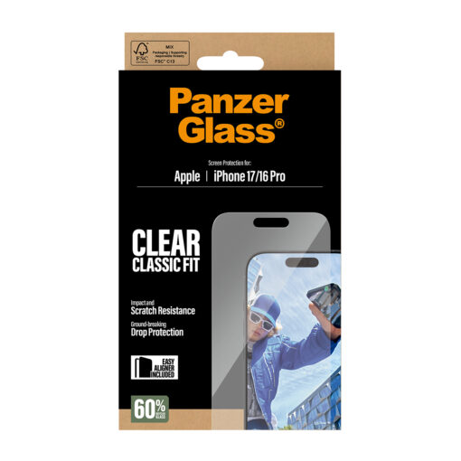 Kaitseklaas Apple iPhone 17 / iPhone 16 Pro, Classic Fit, PanzerGlass - Image 3