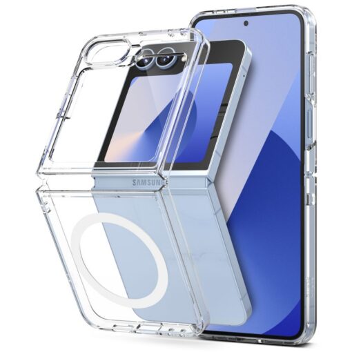 Kaitseümbris Fusion Magnetic, Samsung Galaxy Z Flip7 FE / Z Flip6, läbipaistev, MagSafe magnetiga, Ringke