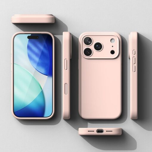 Kaitseümbris Silicone Magnetic, Apple iPhone 17 Pro, heleroosa, MagSafe ühilduv, Ringke - Image 6