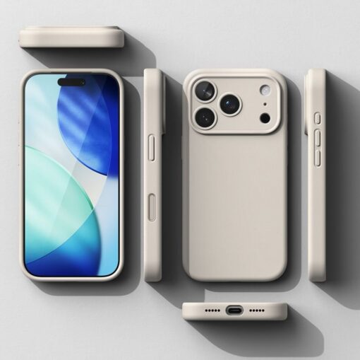 Kaitseümbris Silicone Magnetic, Apple iPhone 17 Pro, helebeež, MagSafe ühilduv, Ringke - Image 6