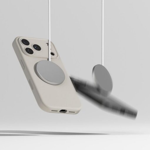 Kaitseümbris Silicone Magnetic, Apple iPhone 17 Pro, helebeež, MagSafe ühilduv, Ringke - Image 7