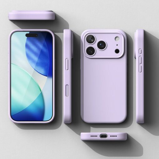 Kaitseümbris Silicone Magnetic, Apple iPhone 17 Pro, helelilla, MagSafe ühilduv, Ringke - Image 5