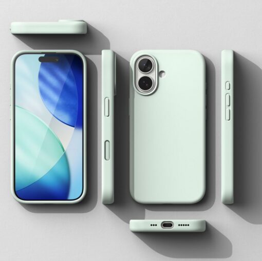 Kaitseümbris Silicone Magnetic, Apple iPhone 17, mündiroheline, MagSafe ühilduv, Ringke - Image 6