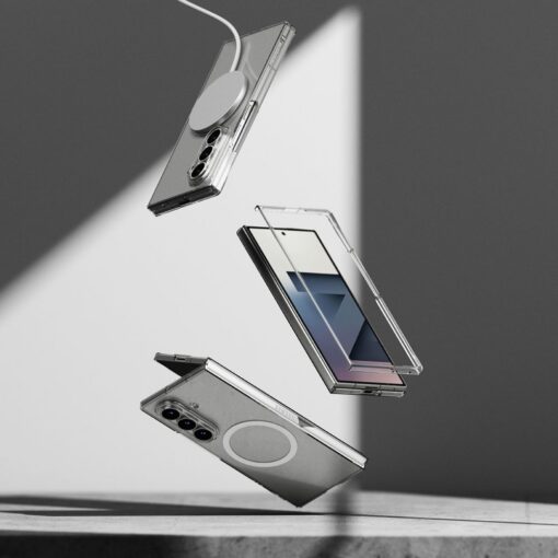 Kaitseümbris Slim Magnetic, Samsung Galaxy Z Fold7, läbipaistev valge ringiga, Qi2/MagSafe ühilduv, Ringke - Image 6