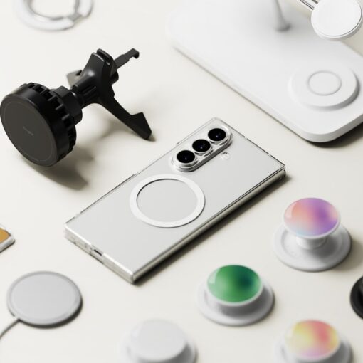 Kaitseümbris Slim Magnetic, Samsung Galaxy Z Fold7, läbipaistev valge ringiga, Qi2/MagSafe ühilduv, Ringke - Image 8