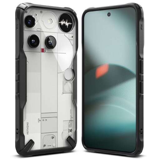 Kaitseümbris Fusion X, Nothing Phone (3), läbipaistev musta äärega, Ringke