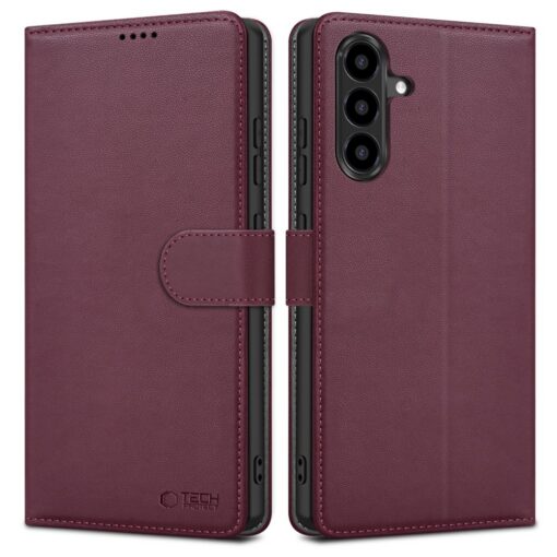 Kaitseümbris kaanega Wallet, Samsung Galaxy A26 5G / A17 / A17 5G, tumepunane, Tech-Protect