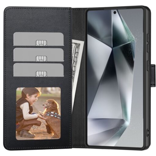 Kaitseümbris kaanega Wallet, Samsung Galaxy S25 FE, must, Tech-Protect