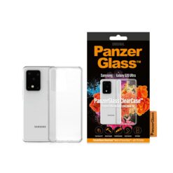 Kaitseümbris ClearCase, Samsung Galaxy S20 Ultra, klaasist tagaküljega, läbipaistev, PanzerGlass