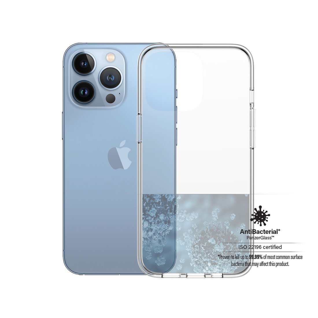 Kaitseümbris ClearCase, Apple iPhone 13 Pro, klaasist tagaküljega, läbipaistev, PanzerGlass