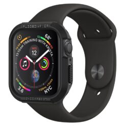 Kaitseümbris Rugged Armor, Apple Watch Series 9 / 8 / 7 / SE (2024/2023/2022) / SE / 6 / 5 / 4 (45mm / 44mm), must, Spigen