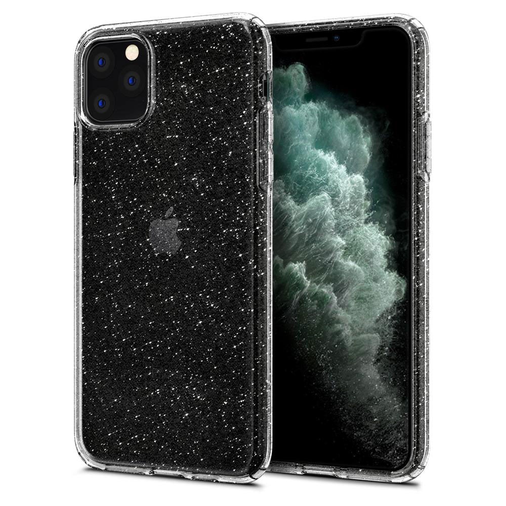 Kaitseümbris Liquid Crystal Glitter, Apple iPhone 11 Pro Max, läbipaistev, sädelusega, Spigen