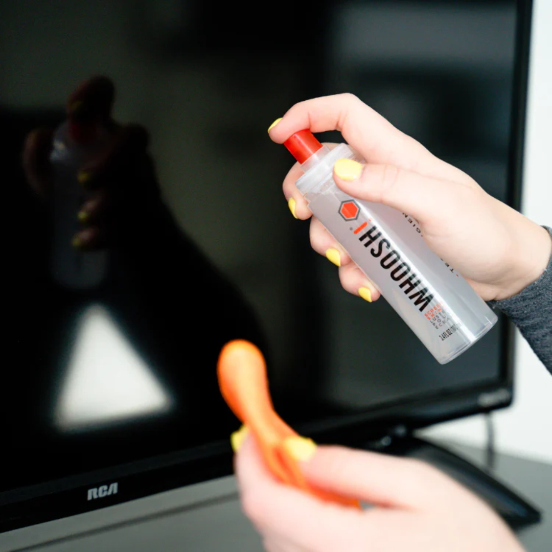 Ekraanipuhastusvahend WHOOSH! 100ml + 8ml + 2x mikrofiiber puhastuslapp - Image 4