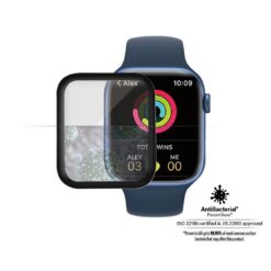 Kaitseklaas Apple Watch Series 8 / 7 (45mm), veekindel, kumera musta äärega, PanzerGlass