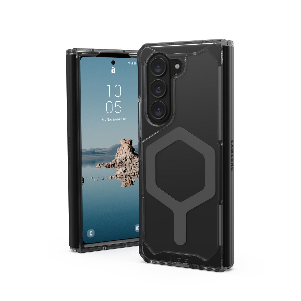 Kaitseümbris Plyo Pro, Samsung Galaxy Z Fold5, tume läbipaistev, magnetringiga, Urban Armor Gear (UAG)