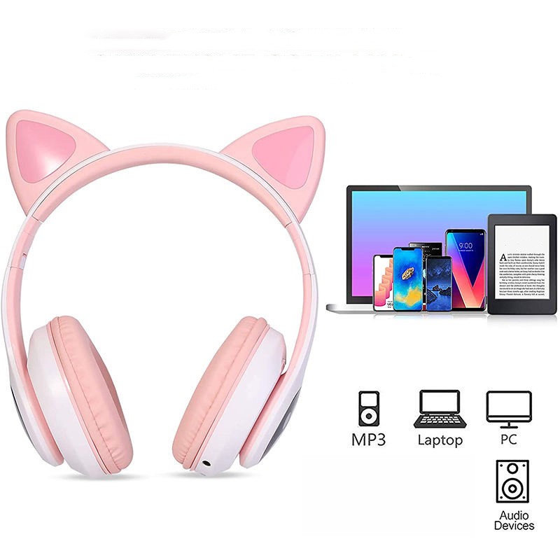 Reach Cat Glow juhtmevabad kõrvaklapid, roosad - Image 2