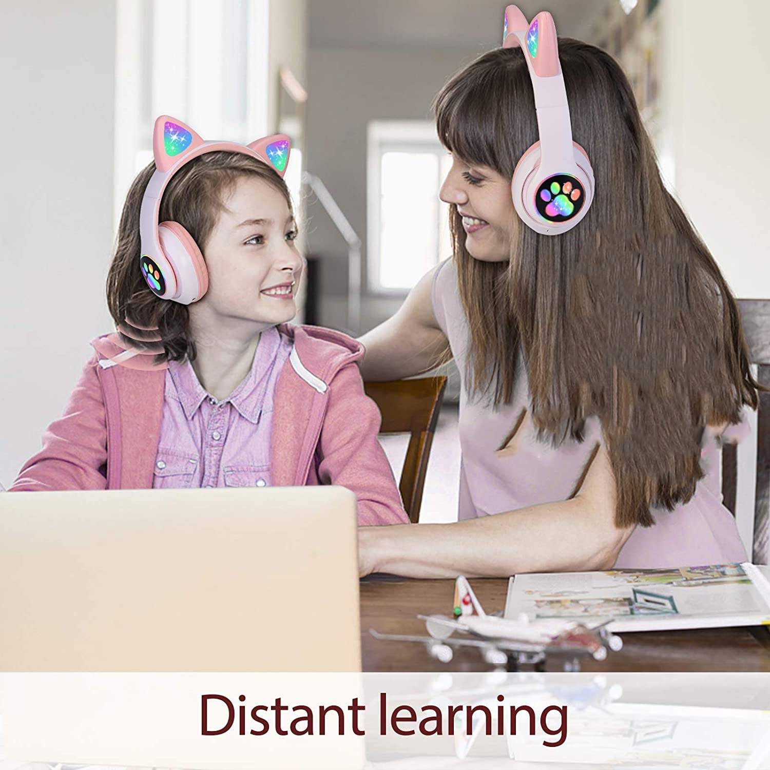 Reach Cat Glow juhtmevabad kõrvaklapid, roosad - Image 3