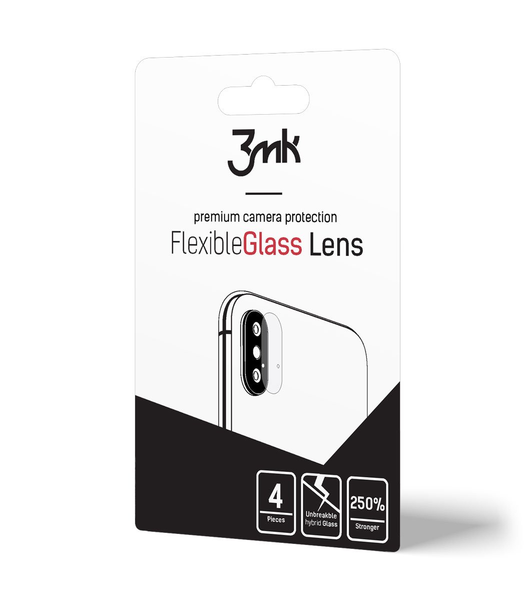 Tagakaamera õhuke kaitseklaas FlexibleGlass Lens, Apple iPhone 7 Plus / 8 Plus, komplektis 4tk, 3mk