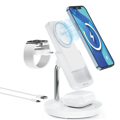 Forever MACS-100 5in1 juhtmeta laadija valge