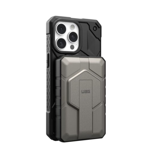 Akupank juhtmevaba laadimisega + USB-C ja USB-A pesaga, 10.000 mAh, 20W, must/titaan, MagSafe ühilduv, tugijalaga, Urban Armor Gear (UAG) - Image 13
