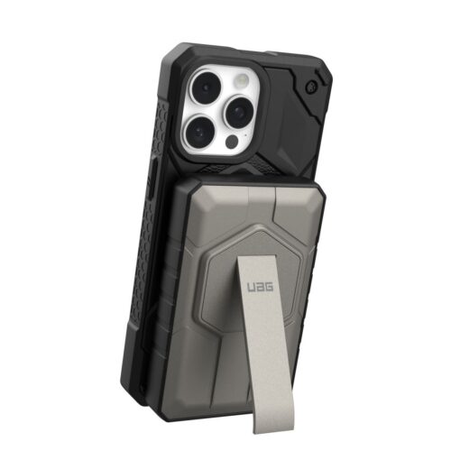 Akupank juhtmevaba laadimisega + USB-C ja USB-A pesaga, 10.000 mAh, 20W, must/titaan, MagSafe ühilduv, tugijalaga, Urban Armor Gear (UAG) - Image 15