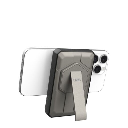 Akupank juhtmevaba laadimisega + USB-C ja USB-A pesaga, 10.000 mAh, 20W, must/titaan, MagSafe ühilduv, tugijalaga, Urban Armor Gear (UAG) - Image 21