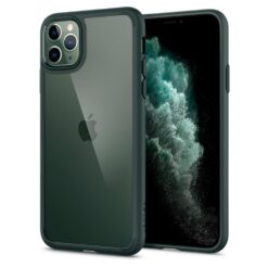 Kaitseümbris Ultra Hybrid, Apple iPhone 11 Pro, tumeroheline / läbipaistev, Spigen