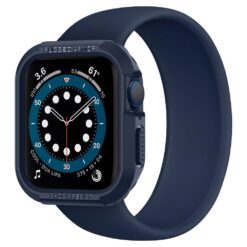 Kaitseümbris Rugged Armor, Apple Watch Series 9 / 8 / 7 / SE (2024/2023/2022) / SE / 6 / 5 / 4 (45mm / 44mm), tumesinine, Spigen