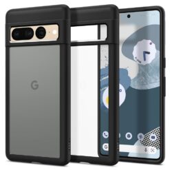 Kaitseümbris Ultra Hybrid, Google Pixel 7 Pro, läbipaistev musta äärega, Spigen