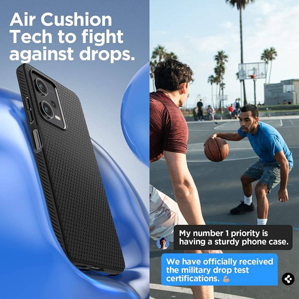 Kaitseümbris Liquid Air, Xiaomi Redmi Note 12 Pro / Poco X5 Pro, must, Spigen - Image 14