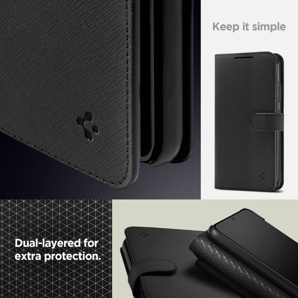 Kaitseümbris kaanega Wallet S Plus, Samsung Galaxy A54 5G, must, Spigen - Image 11