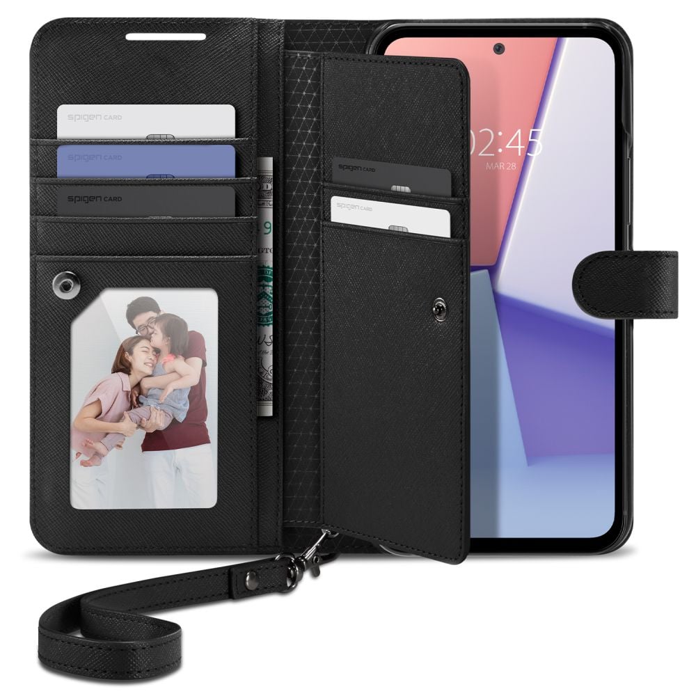 Kaitseümbris kaanega Wallet S Plus, Samsung Galaxy A54 5G, must, Spigen - Image 2