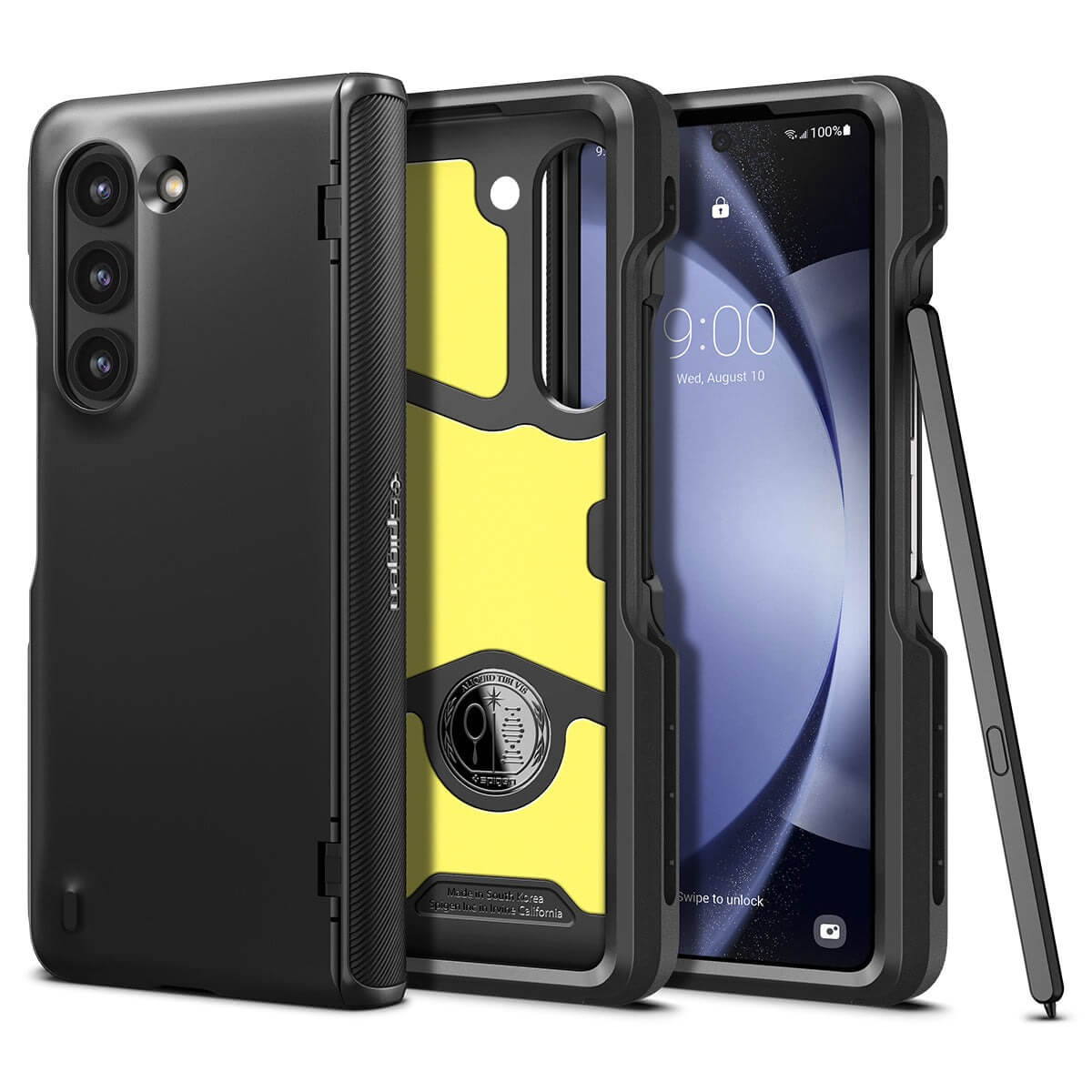 Kaitseümbris puutepliiatsi pesaga Slim Armor Pro Pen Edition, Samsung Galaxy Z Fold5, must, Spigen
