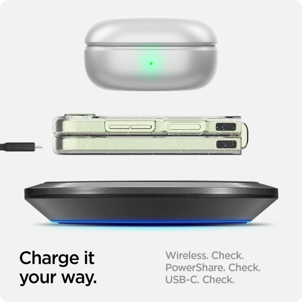 Kaitseümbris AirSkin Glitter, Samsung Galaxy Z Flip5, läbipaistev sädelusega, Spigen - Image 10