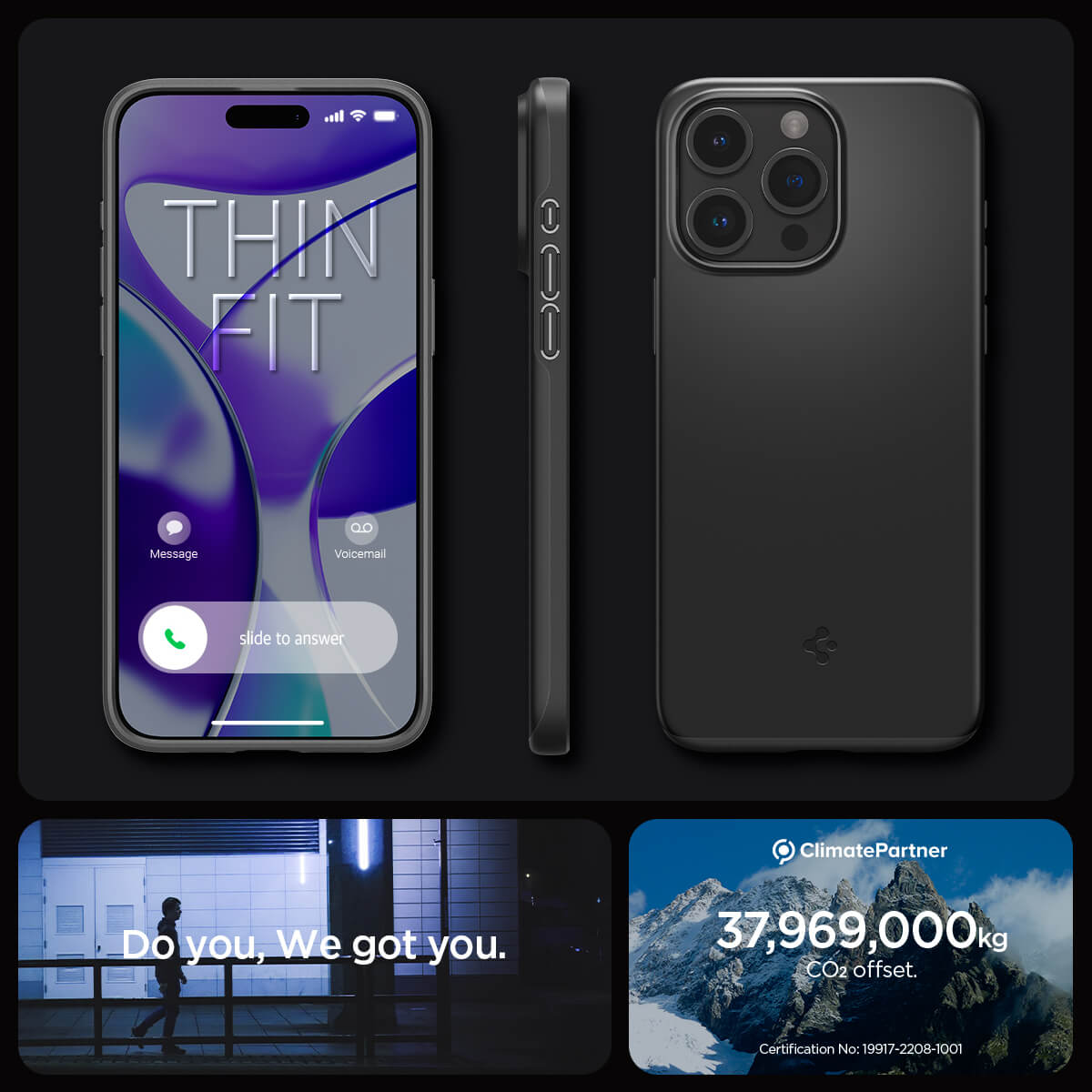 Kaitseümbris Thin Fit, Apple iPhone 15 Pro, must, õhuke, Spigen - Image 17