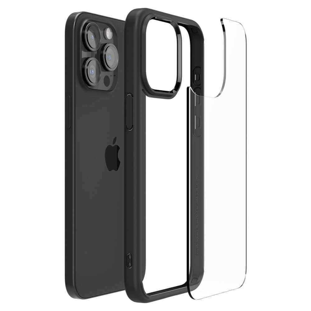 Kaitseümbris Ultra Hybrid, Apple iPhone 15 Pro, läbipaistev musta äärega, Spigen - Image 8