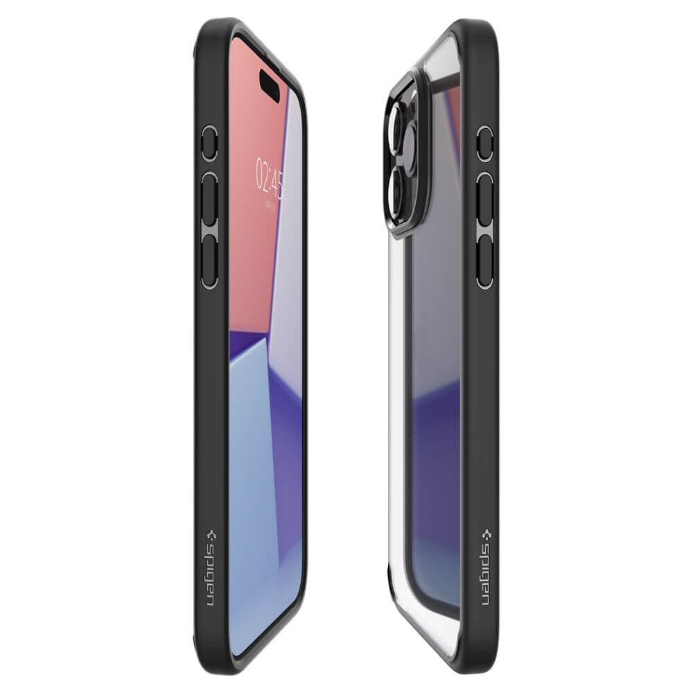 Kaitseümbris Ultra Hybrid, Apple iPhone 15 Pro, läbipaistev musta äärega, Spigen - Image 9