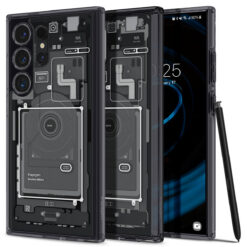 Kaitseümbris Ultra Hybrid Zero One, Samsung Galaxy S24 Ultra, tumehalli äärega, Spigen