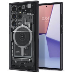 Kaitseümbris Ultra Hybrid Zero One OneTap Ring, Samsung Galaxy S24 Ultra, tumehalli äärega, MagSafe, Spigen