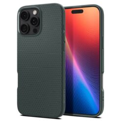 Kaitseümbris Liquid Air, Apple iPhone 16 Pro Max, tumeroheline, Spigen