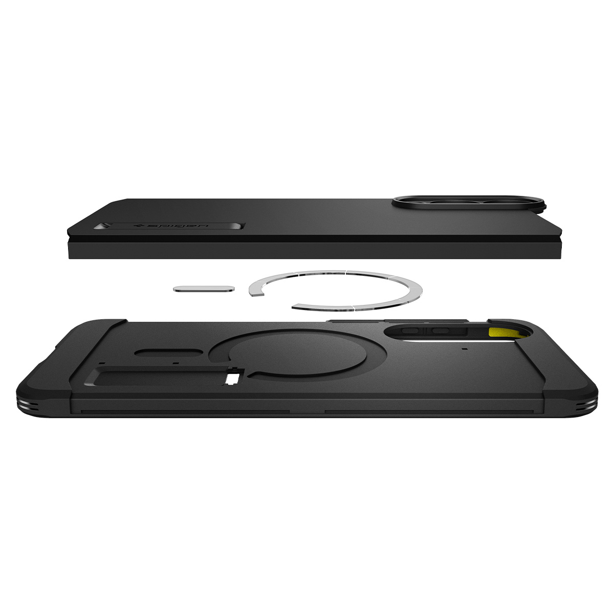 Kaitseümbris Tough Armor AI (MagFit), Samsung Galaxy S25 Edge, must, tugijalaga, Qi2/MagSafe toega, Spigen - Image 7