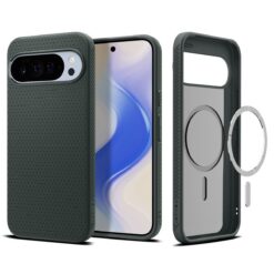 Kaitseümbris Liquid Air (MagFit), Google Pixel 10 Pro XL, tumeroheline, Qi2/MagSafe ühilduv, Spigen