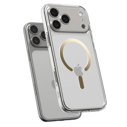 Kaitseümbris Ultra Hybrid (MagFit), Apple iPhone 17 Pro Max, läbipaistev kuldse MagSafe ringiga, Spigen - Image 5