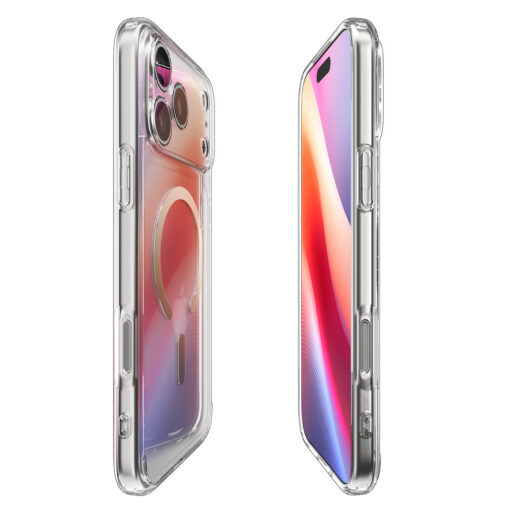 Kaitseümbris Ultra Hybrid (MagFit), Apple iPhone 17 Pro Max, läbipaistev kuldse MagSafe ringiga, Spigen - Image 6